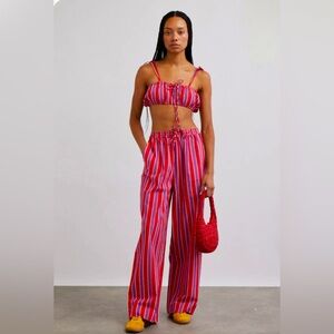 Damson Madder Karmen Ruched Bralet and Chlo Trousers Co-Ord Set